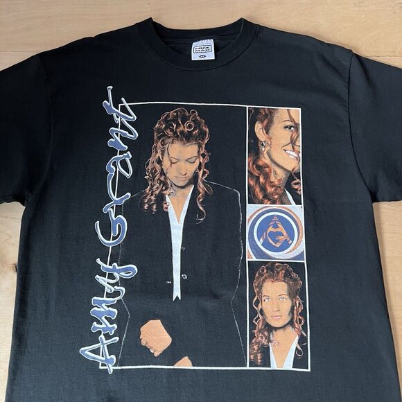 Vintage Amy Grant Shirt XL Black 90s Music House of Love Tour Country Art - Picture 3 of 7